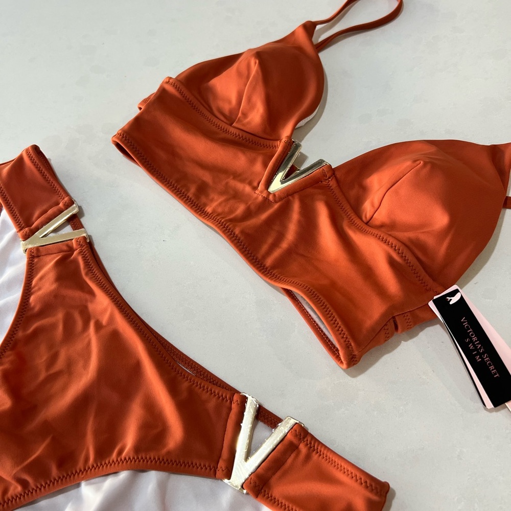 Victoria's Secret Orange V-Wire Bikini Set